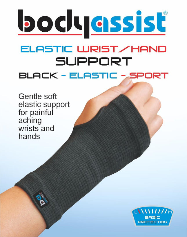 BODYASSIST Wrist-Hand Half Glove Black