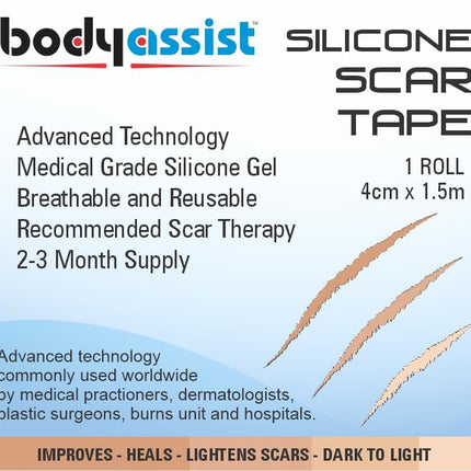 BODYASSIST Silicone Scar Tape 4cm x 1.5m
