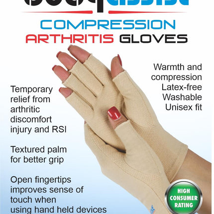 BODYASSIST Compression Arthritis Gloves Beige
