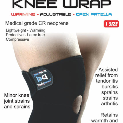 BODYASSIST Thermal Knee Wrap Open Patella One Size
