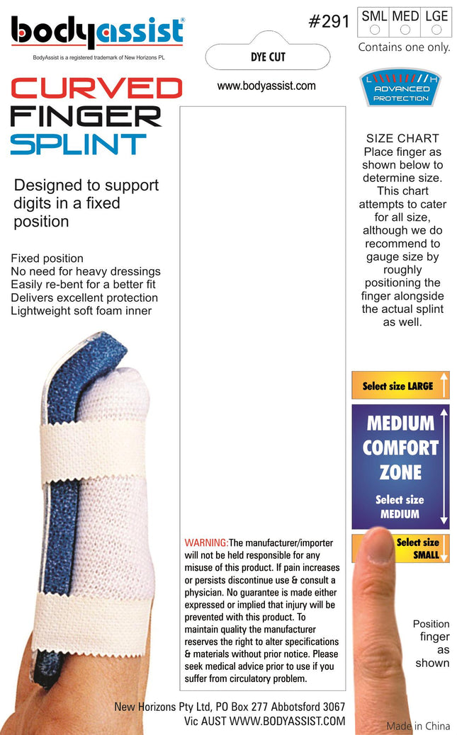 BODYASSIST Curved Finger Splint