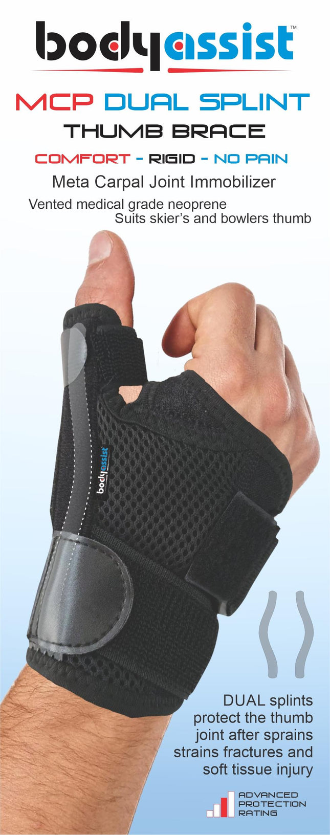 BODYASSIST MCP DUAL SPLINT THUMB BRACE - ONE SIZE