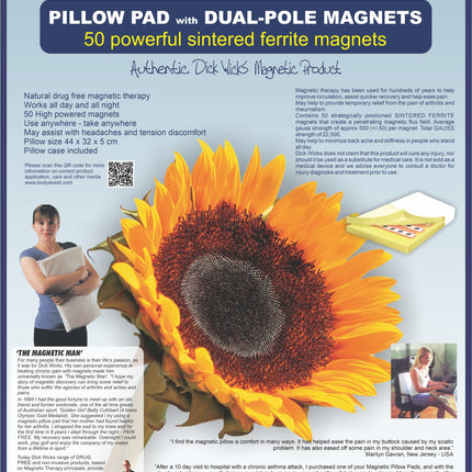 ACTIVEASE Pillow Pad with 50 Dual-Pole Magnets