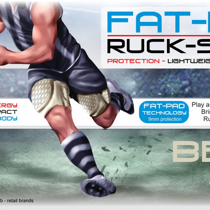 BODYASSIST Fatpad Padded Ruck Short Beige