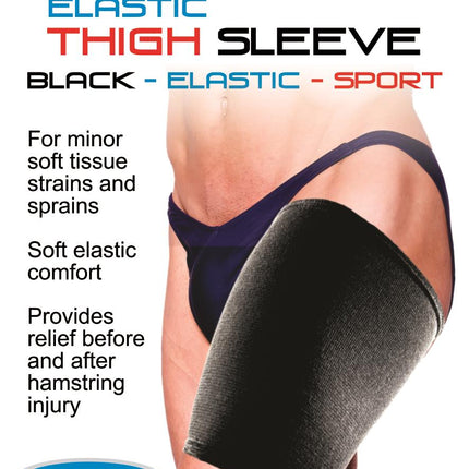 BODYASSIST Sports Elastic Thigh Sleeve Black