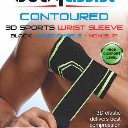 BODYASSIST Contoured Wrist-Hand Half Glove Black