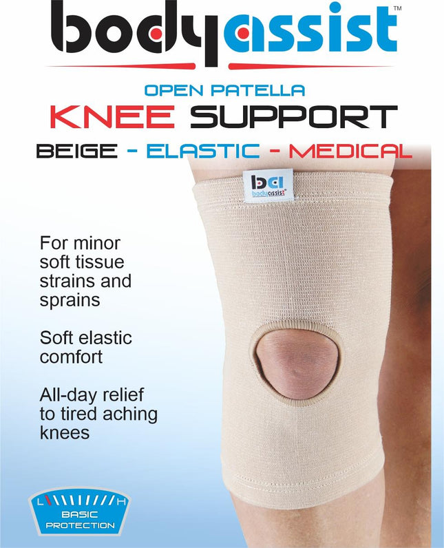 BODYASSIST Slip-On Knee Open Patella Beige