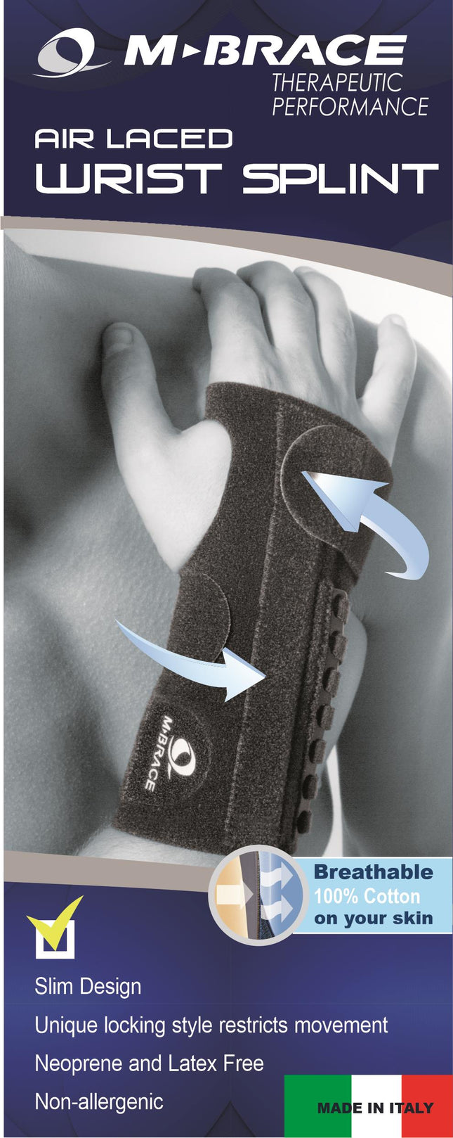 M-BRACE Laced Wrist Splint Right