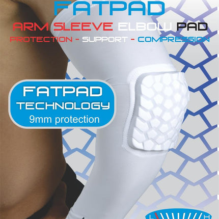 BODYASSIST Fatpad Extended Elbow Sleeve White