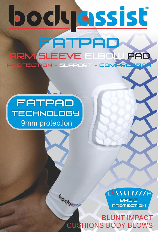 BODYASSIST Fatpad Extended Elbow Sleeve White