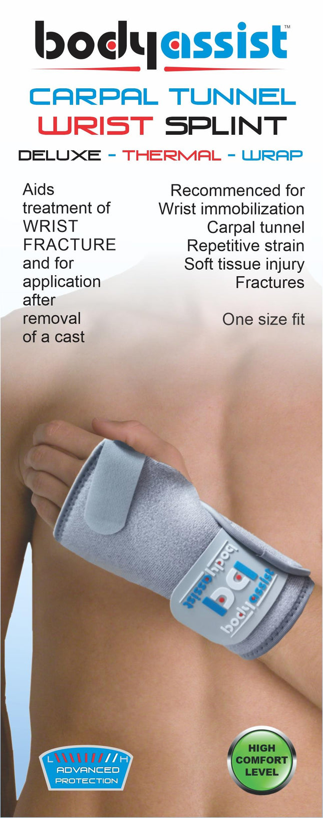 BODYASSIST Carpal Tunnel Wrist Support Gray