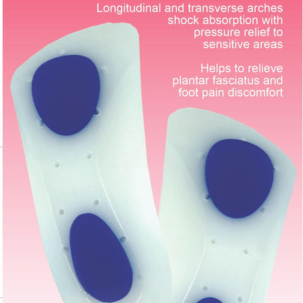 MY FEET Silicone Gel 3/4 Length Insoles