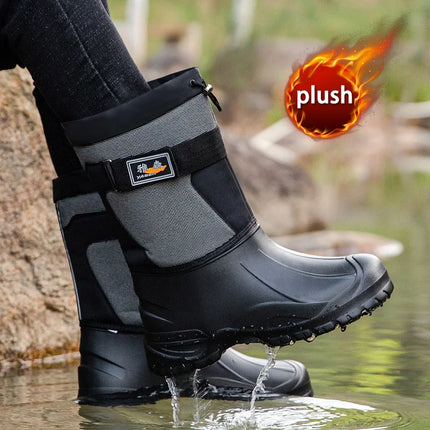 winter boots Waterproof Snow Boots Fishing Shoes Men Boots Rain Winter shoes Warm Fur Outdoor Camo Hunting Boots Camouflage