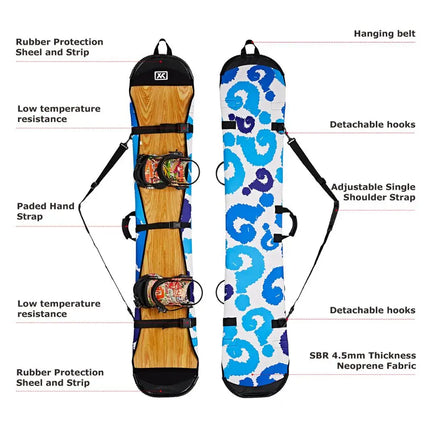 XCMAN Snowboard Sleeve Whole Cover Protection Suitcase Case Snowoard Bag for Easy Carry & Protection from Scratches