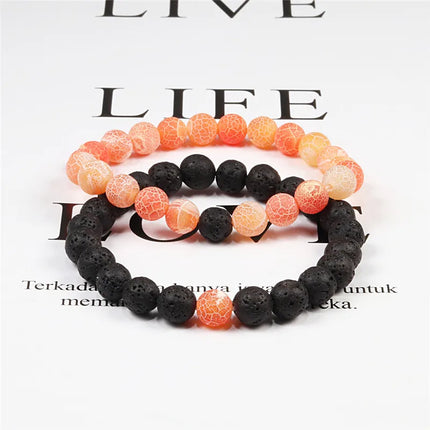 Couples Bracelet Set - Tiger Eye Beaded Yoga Bracelets for Men & Women