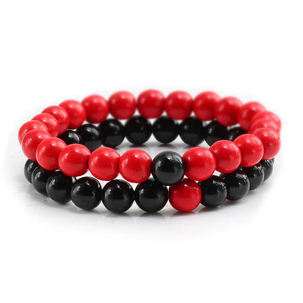 Couples Bracelet Set - Tiger Eye Beaded Yoga Bracelets for Men & Women