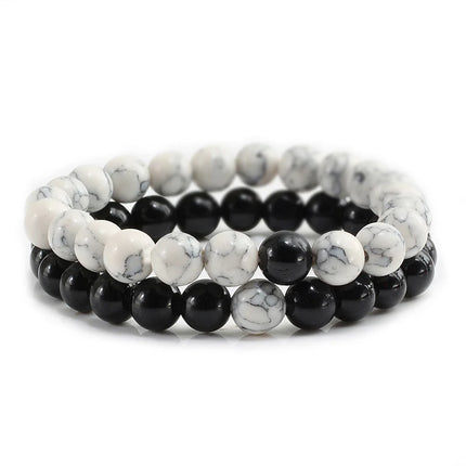 Couples Bracelet Set - Tiger Eye Beaded Yoga Bracelets for Men & Women