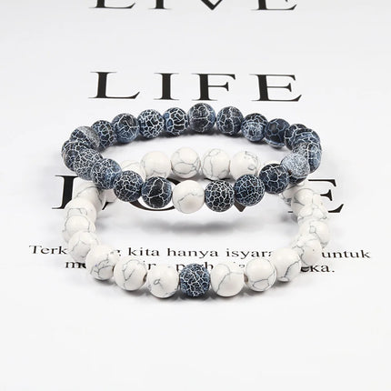 Couples Bracelet Set - Tiger Eye Beaded Yoga Bracelets for Men & Women