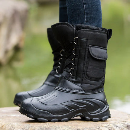 winter boots Waterproof Snow Boots Fishing Shoes Men Boots Rain Winter shoes Warm Fur Outdoor Camo Hunting Boots Camouflage