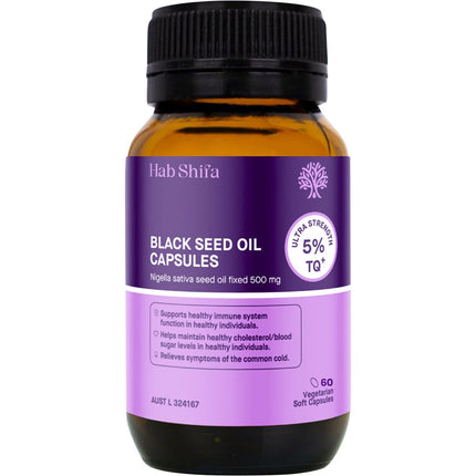 HAB SHIFA Tq+ Ultra Strength Black Seed Oil Vegecapsules 60 Caps | Body & Skin Oil