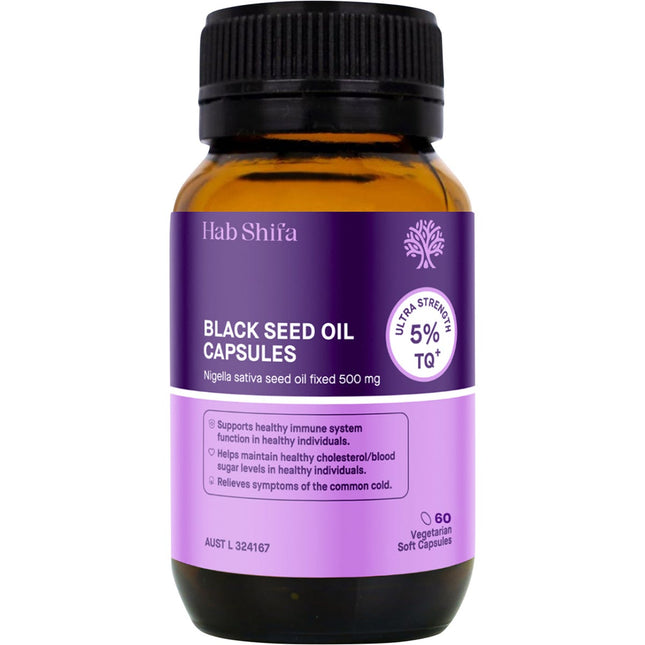 HAB SHIFA Tq+ Ultra Strength Black Seed Oil Vegecapsules 60 Caps | Body & Skin Oil