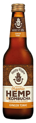 WILD ONE HAPPY HIPPIE ORGANIC GINGER TONIC HAPPY HIPPIE HEMP KOMBUCHA G/F 12X330ML