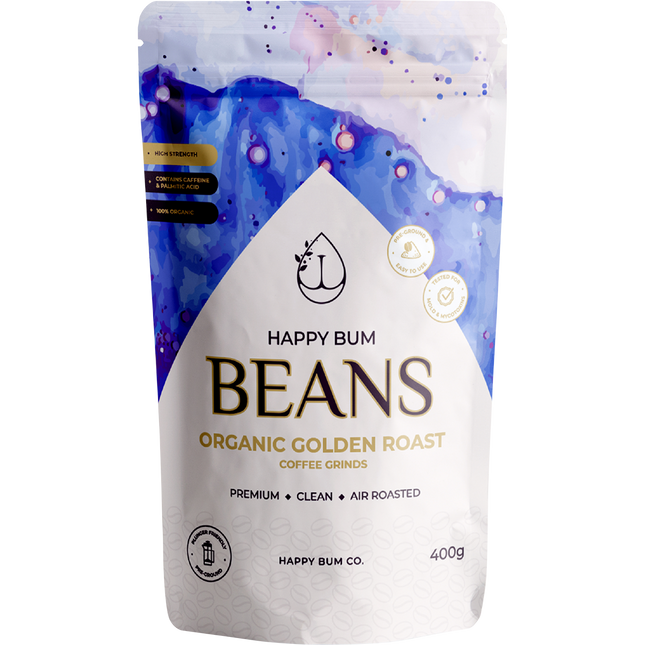 Happy Bum Golden Roast Ground Coffee Beans 400g