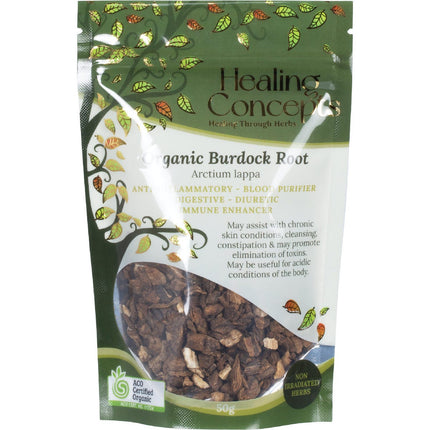 HEALING CONCEPTS Organic Burdock Root 50g | Herbal Tea