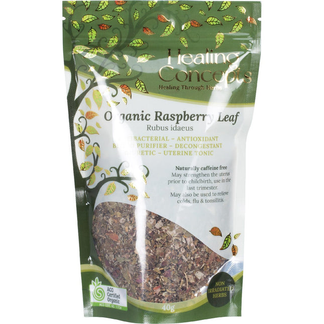 HEALING CONCEPTS Organic Raspberry Leaf 40g | Herbal Tea