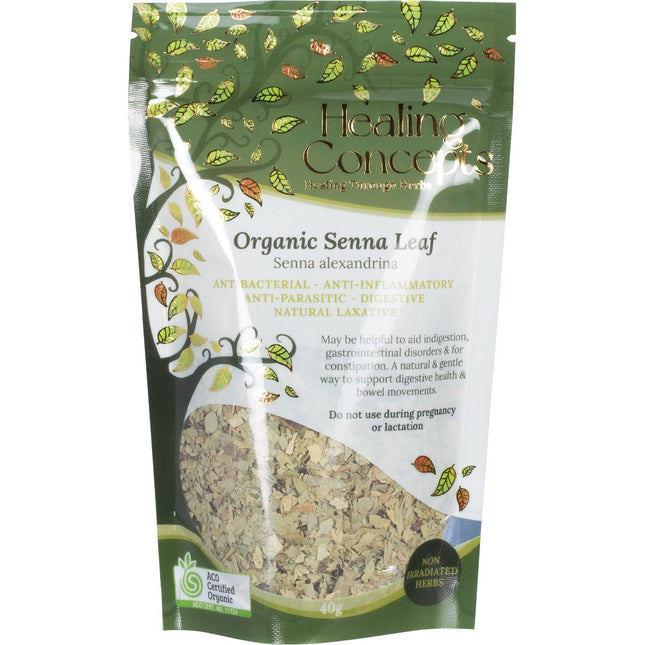 HEALING CONCEPTS Organic Senna Leaf 40g | Herbal Tea