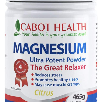 CABOT HEALTH MAGNESIUM ULTRA POTENT CITRUS 465G