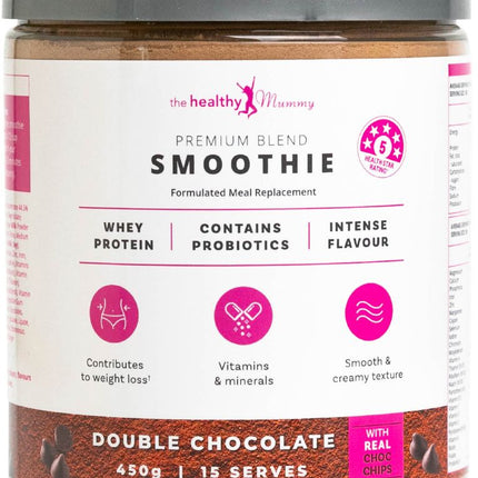 THE HEALTHY MUMMY SMOOTHIE PREMIUM DOUBLE CHOC 450G