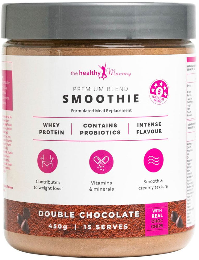 THE HEALTHY MUMMY SMOOTHIE PREMIUM DOUBLE CHOC 450G