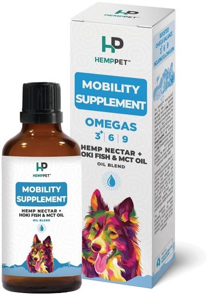 HEMP PET MOBILITY SUPPLEMENT HEMP NECTAR + HOKI FISH & MCT OIL BLEND FOR DOGS 100ML