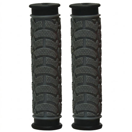 Oxford GRIPS - Dual Density MTB Grips, Closed End. 130mm GREY