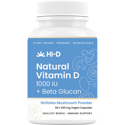 HI-D Natural Vitamin D 1000 IU + Beta Glucan 60 Caps | Vitamin Supplement