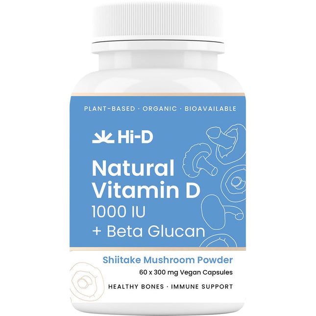 HI-D Natural Vitamin D 1000 IU + Beta Glucan 60 Caps | Vitamin Supplement
