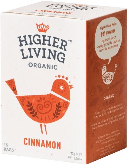 HIGHER LIVING ORGANIC CINNAMON TEA 15TEABAGS