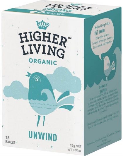 HIGHER LIVING ORGANIC UNWIND 15TEABAGS