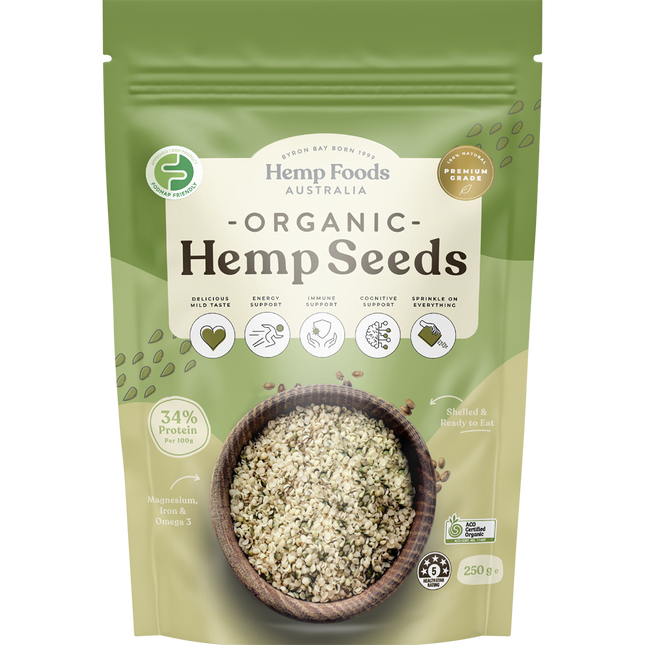 Hemp Foods Australia Organic Hulled Hemp Seeds 250g