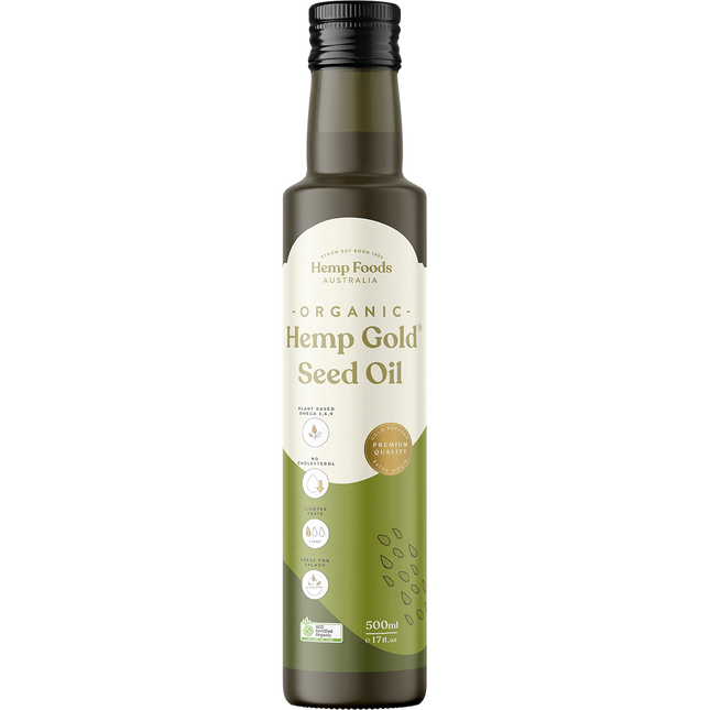 Hemp Foods Australia Organic Hemp Gold Seed Oil 500ml