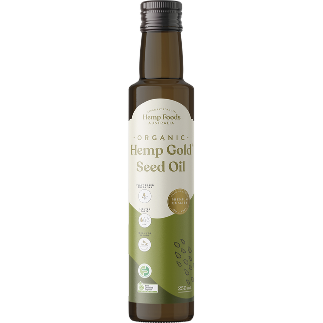 Hemp Foods Australia Organic Hemp Gold Seed Oil 6 x 250ml