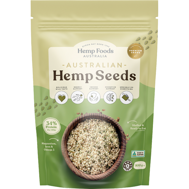 Hemp Foods Australia Hulled Hemp Seeds 800g