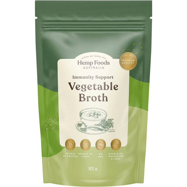 HEMP FOODS AUSTRALIA Vegetable Broth Immunity Support 112g | Soup & Broth