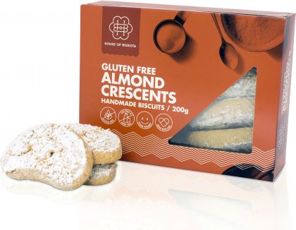 HOUSE OF BISKOTA GLUTEN FREE ALMOND CRESCENTS BISCUITS 200G