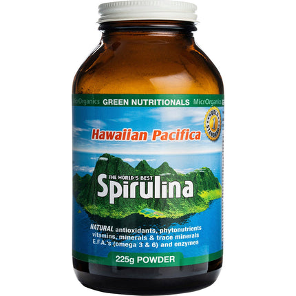 GREEN NUTRITIONALS Hawaiian Pacifica Spirulina Powder 225g | Algae Supplement
