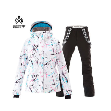 SIMAINING-Ski Suit for Women, Snowboard Jacket, Mountain Skiing Pants, Waterproof, Breathable, Outdoor, Warm Coat, Snow Set, Win