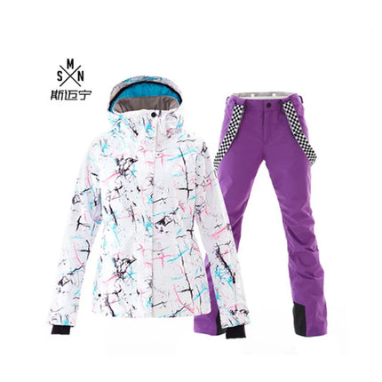 SIMAINING-Ski Suit for Women, Snowboard Jacket, Mountain Skiing Pants, Waterproof, Breathable, Outdoor, Warm Coat, Snow Set, Win