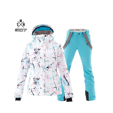SIMAINING-Ski Suit for Women, Snowboard Jacket, Mountain Skiing Pants, Waterproof, Breathable, Outdoor, Warm Coat, Snow Set, Win