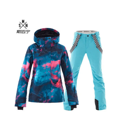 SIMAINING-Ski Suit for Women, Snowboard Jacket, Mountain Skiing Pants, Waterproof, Breathable, Outdoor, Warm Coat, Snow Set, Win